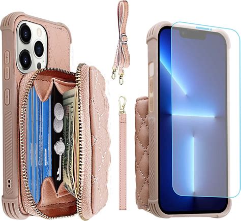 Monasay screen protector - This item: MONASAY Wallet Case Compatible for iPhone 15 5G,[Glass Screen Protector Included] [RFID Blocking] Flip Folio Leather Cell Phone Cover with Credit Card Holder, 6.1-inch, Hot-Pink $18.99 $ 18 . 99 